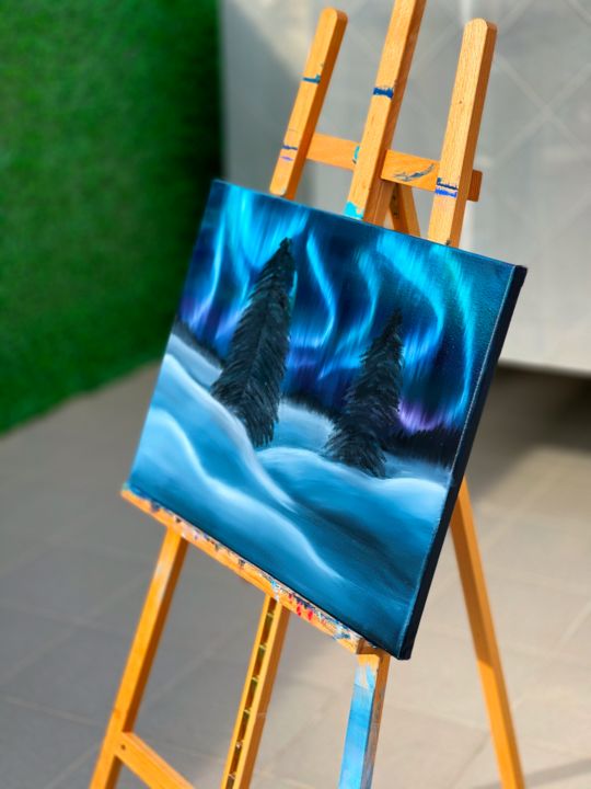 Aurora Painting, 23x20 in