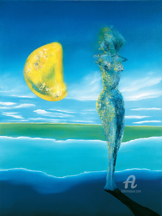 Luna Hommage an die Sterne II 绘画, 47.2x35.4 in