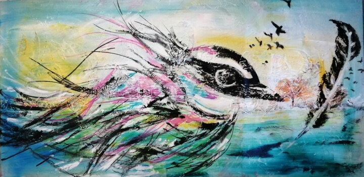 O'jardin de Cara 绘画, 24x47.2 in