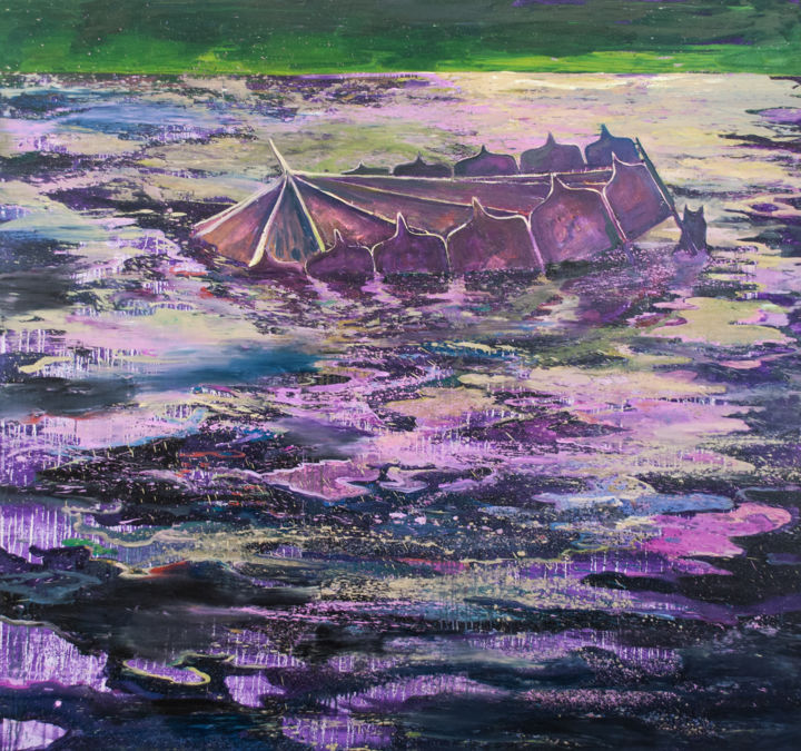Sinking Beauty 绘画, 59.1x63 in