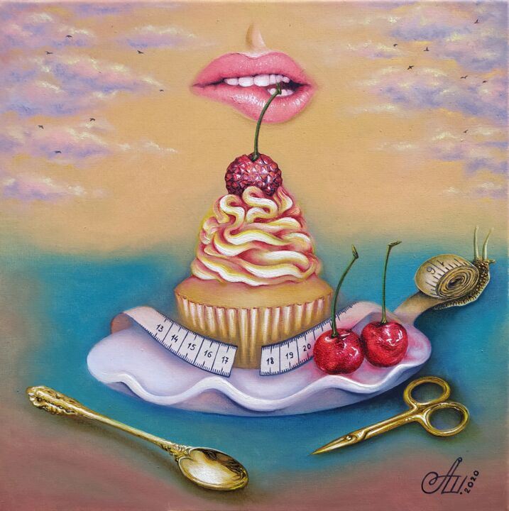 The perfect cupcake 绘画, 11.8x11.8 in