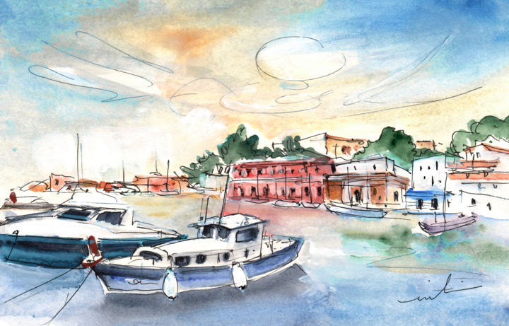 Citadel Of Minorca 02 绘画, 5.1x8.3 in