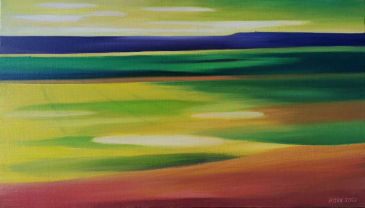 Peinture intitulée ""Champiternel paysa…" par Raphaël Roux, Œuvre d'art originale, Huile