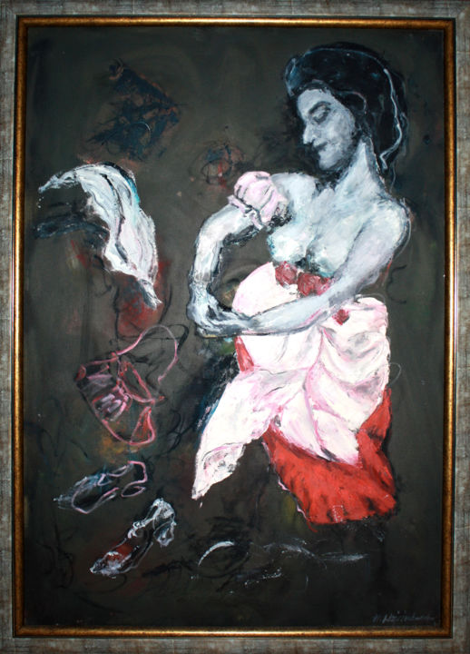 Kobieta ciemnowłosa 绘画, 39.4x27.6 in