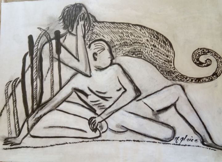 绘画,  11.6x15.9 in 