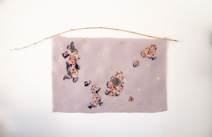Déchirures 纺织艺术, 15.8x23.6 in