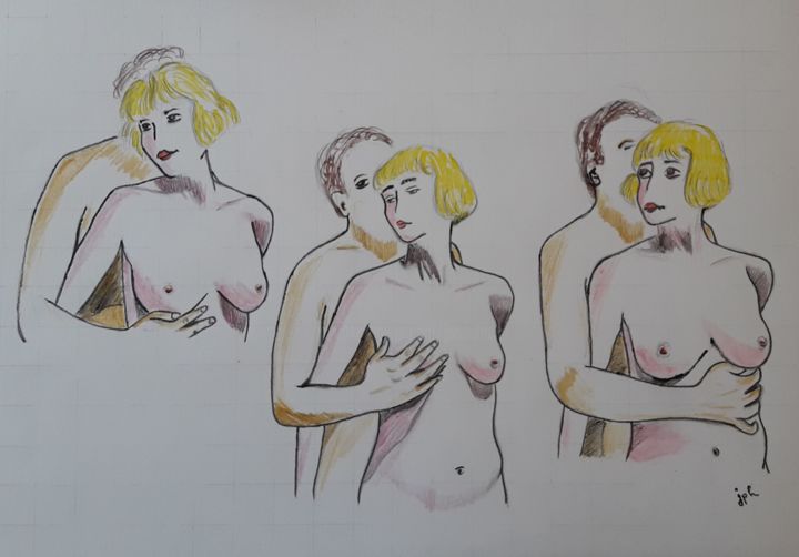 Esquisses pour Tendresse 图画, 11.4x16.5 in