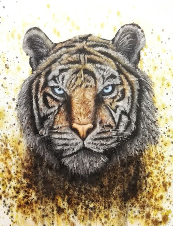 huile sur toile série animalière 绘画, 19.7x15.8 in
