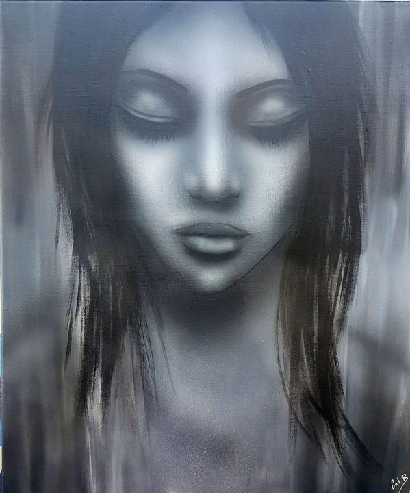 Peinture intitulée "" Sirius "" par Cel . B, Œuvre d'art originale, Acrylique Monté sur Châssis en bois