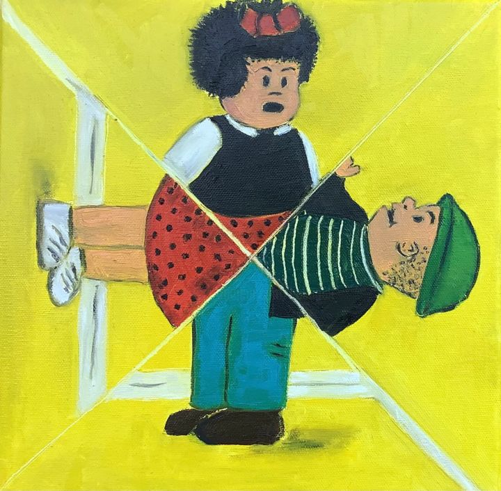 Arthur et Zoé 绘画, 11.8x11.8 in