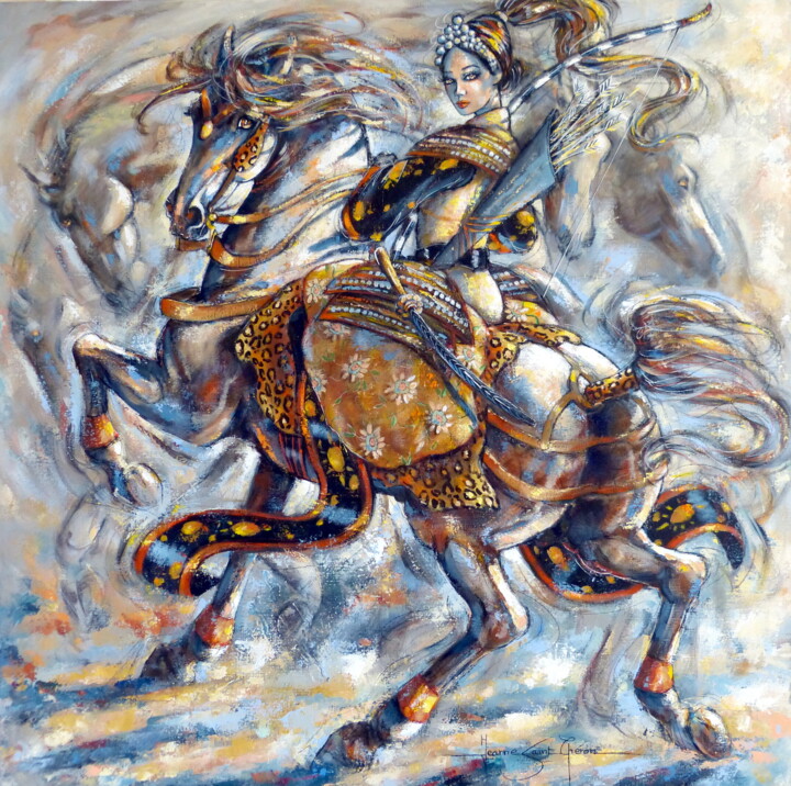Senshi Nekkeshu 绘画, 39.4x39.4 in