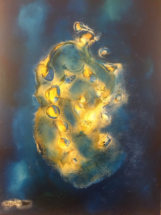 Peinture intitulée "La matière de l'uni…" par Audran, Œuvre d'art originale, Acrylique
