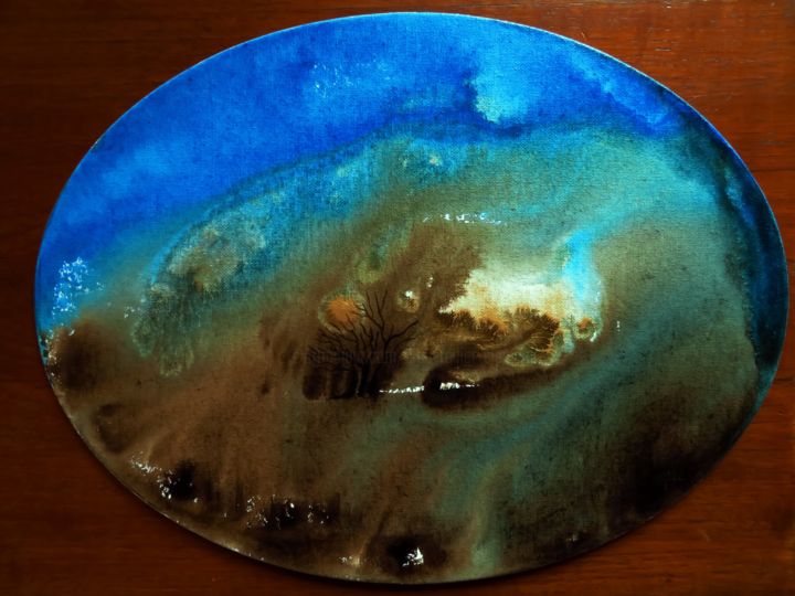 Peinture intitulée "Le vent du Sud" par Clau Redier-Clément, Œuvre d'art originale, Encre