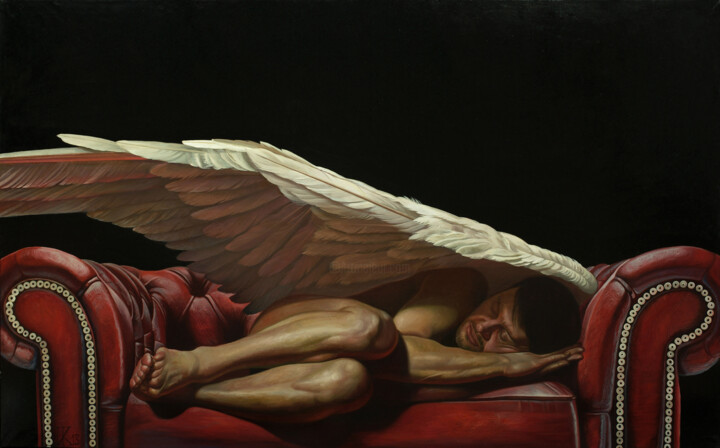 Painting titled "Afterparty" by Ivan Korshunov, Original Artwork, Oil