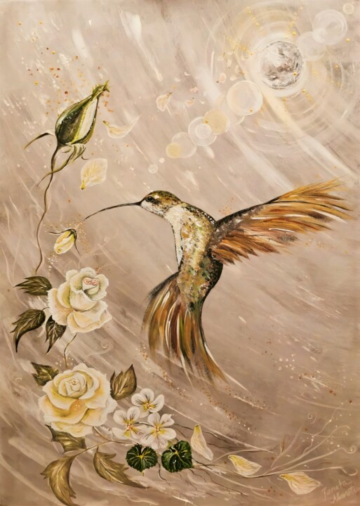ROSE MOON 绘画, 27.6x19.7 in