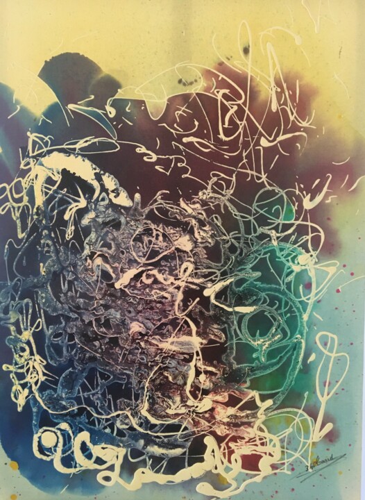 Peinture intitulée "La grande faucheuse" par Audran, Œuvre d'art originale, Acrylique