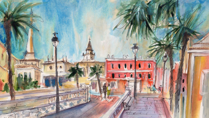 Citadel Of Minorca 05 绘画, 5.9x11.4 in