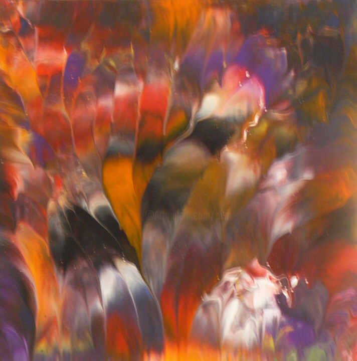 Painting titled "Pich ' magic abstra…" by Pich, Original Artwork, Acrylic Mounted on Wood Stretcher frame