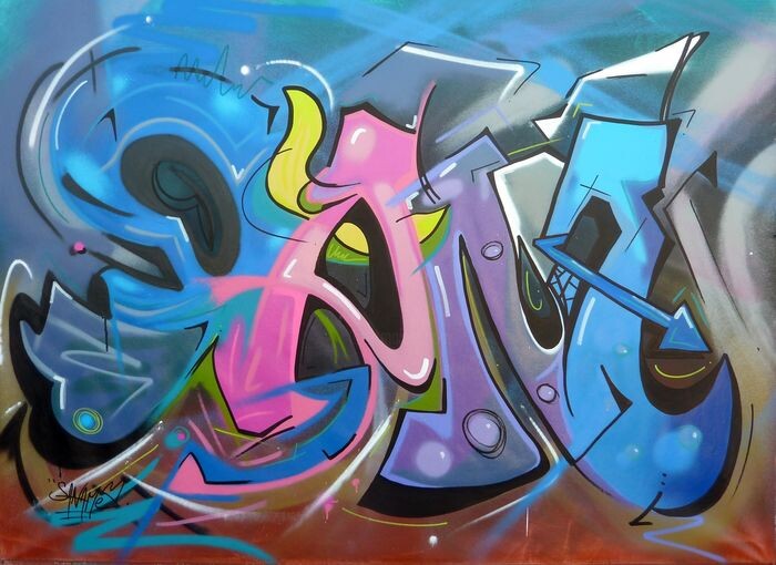 Peinture intitulée "SANA 05" par Saname, Œuvre d'art originale, Bombe aérosol