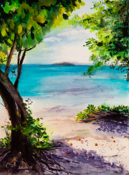油絵 油彩 油彩画 絵 絵画【夏の海】 | HIROSHI1990