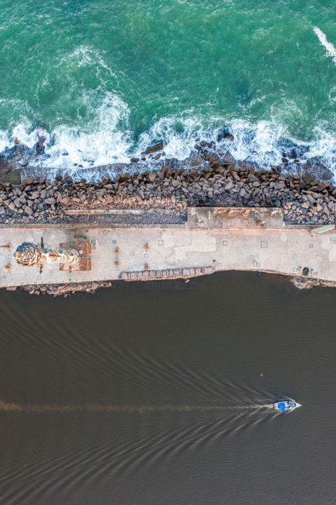 Fotografia intitulada "Ondas do Pesqueiro" por Breno Pessoa, Obras de arte originais, Fotografia digital