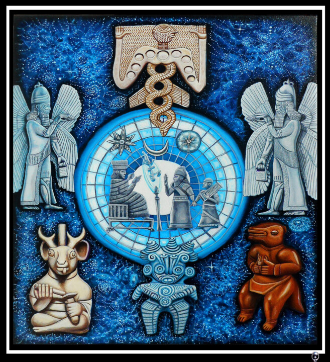 L'évolution des espèces * * 绘画, 25.6x21.3 in