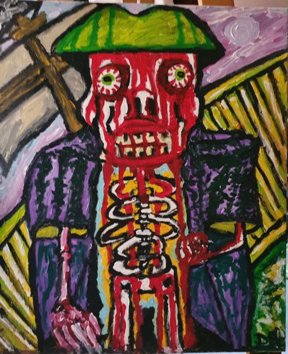 Una pesadilla 绘画, 25.6x21.3 in