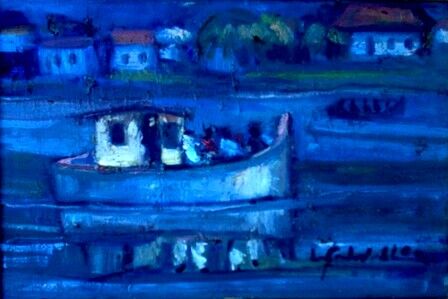 Pintura intitulada "mus098 - Valadares" por Luiz Carlos De Andrade Lima, Obras de arte originais, Óleo