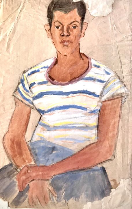 Pintura intitulada "Untitled 13" por Danil (Panagopoulos), Obras de arte originais, Aquarela