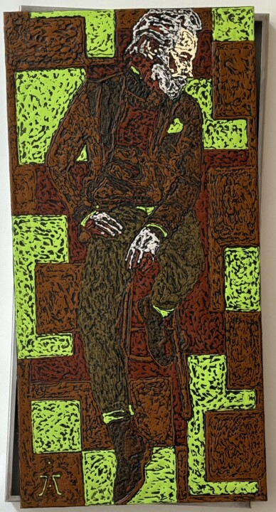 TYLCO / SCULPTURE CHÂSSIS-DÉCALÉ-MARJINAL D INOX 绘画, 32.3x16.5 in
