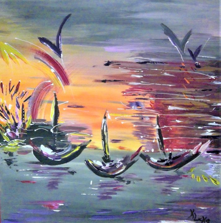 La magie de l'Asie 绘画, 23.6x23.6 in