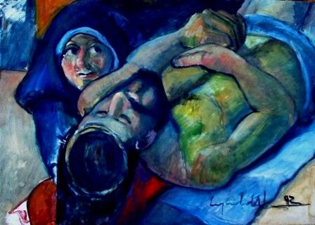 Pintura intitulada "mus105 - Deposição" por Luiz Carlos De Andrade Lima, Obras de arte originais, Óleo