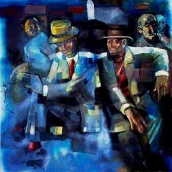 Pintura intitulada "mus108 - Banco de p…" por Luiz Carlos De Andrade Lima, Obras de arte originais, Óleo