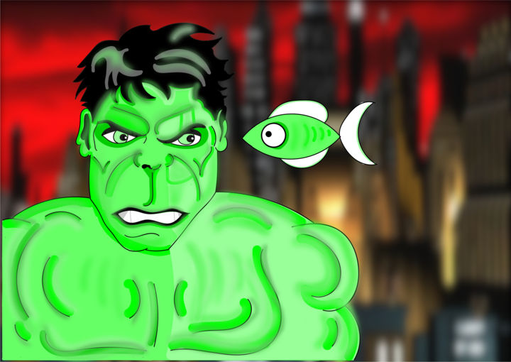 Hulk et moi 数字艺术