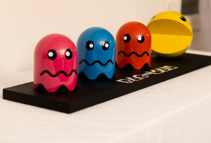 Pop Pac-Man 雕塑, 29.5x7.9 in