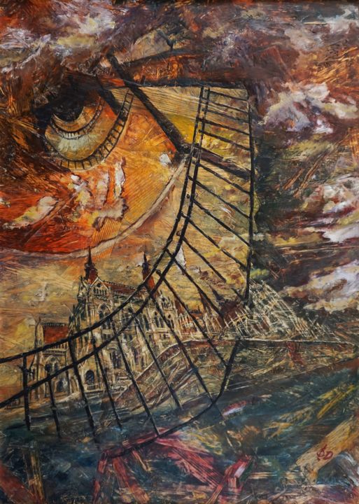 The Backstairs Series of Our Acts 绘画, 27.6x19.7 in
