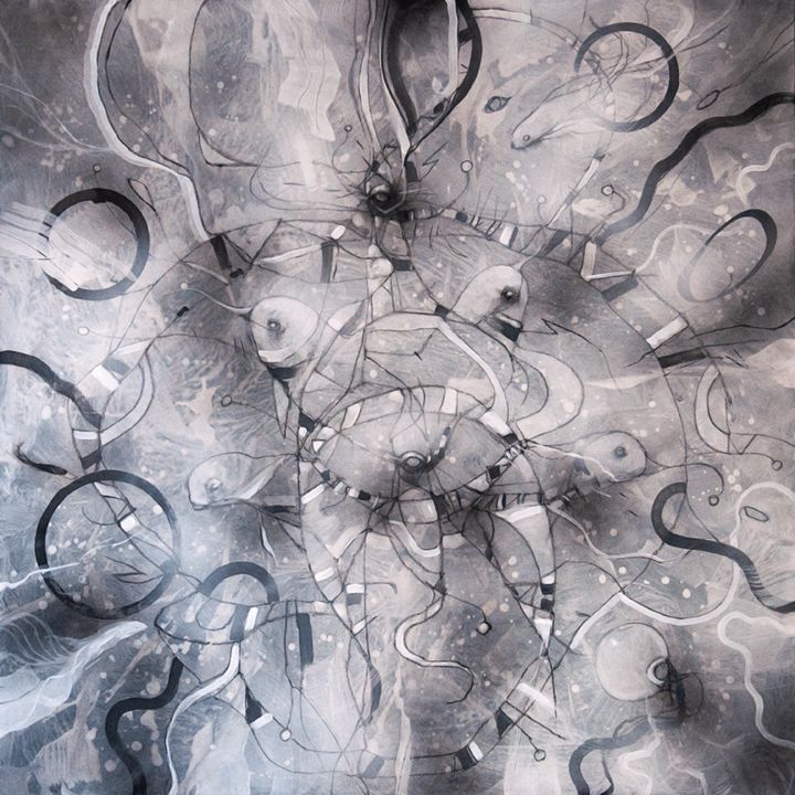 "The dark side of my moon" 2 印花与版画, 39.4x39.4 in