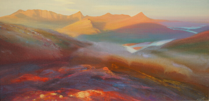 COIGACH FROM CUL BEAG 绘画, 18.1x36 in