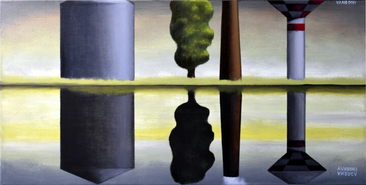 Complete Only In The Reflection 绘画, 15.8x31.5 in