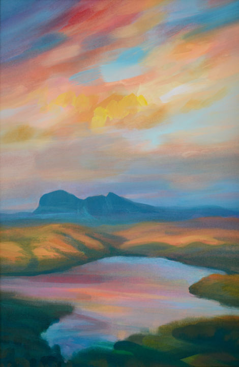 Painting titled "LUMINESCENCE: SUILV…" by Kevan Mcginty, Original Artwork, Acrylic Mounted on Wood Stretcher frame