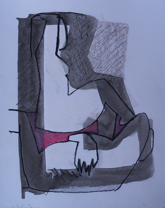 A deux c'est mieux 绘画, 15.8x11.8 in