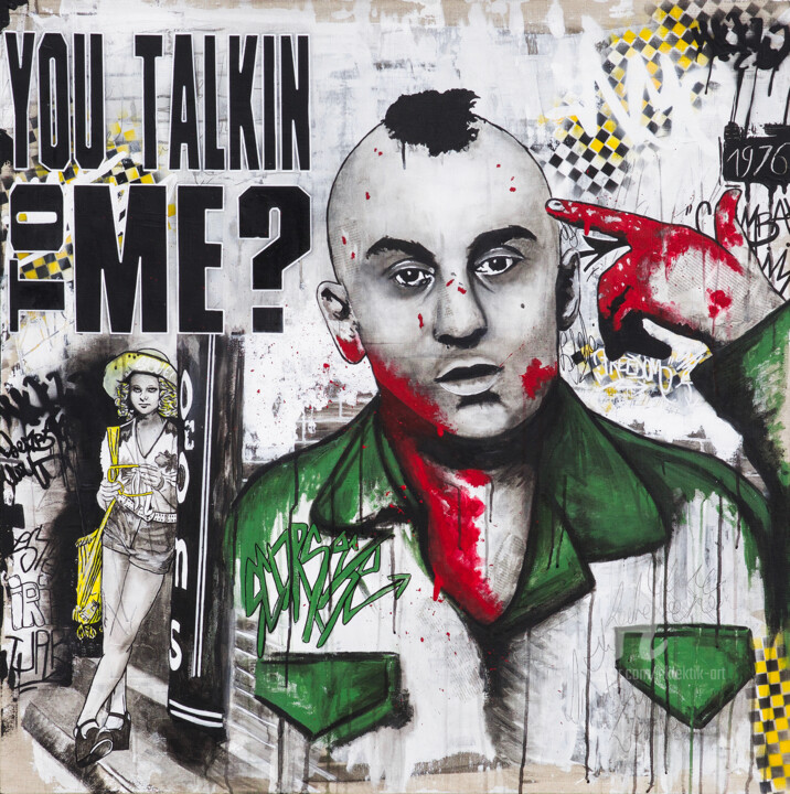 You Talkin To Me 绘画, 39.4x39.4 in
