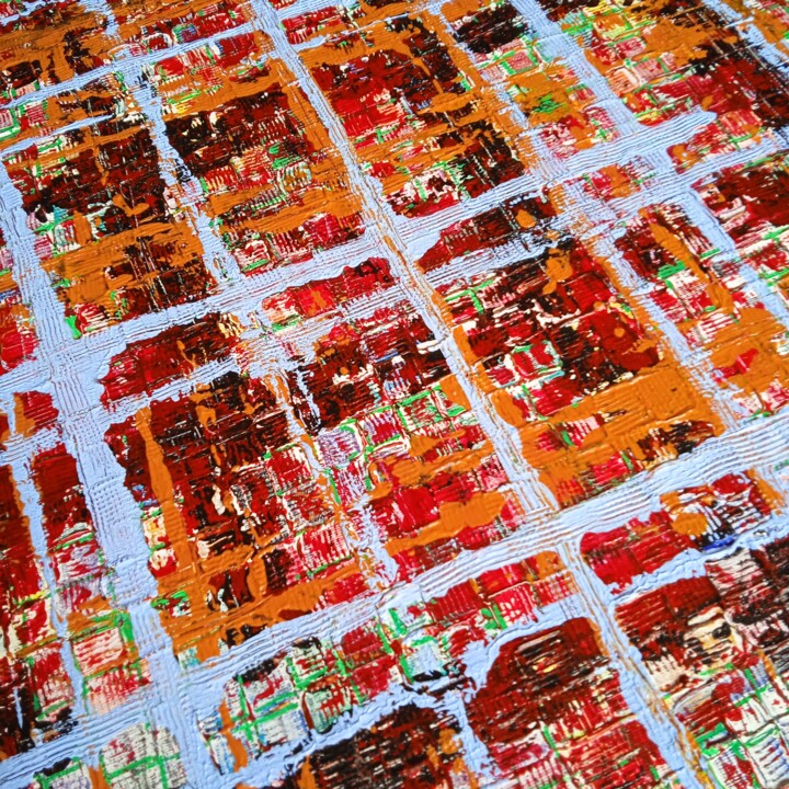 Painting titled "Agilidad Visual" by Bravo Navarro, Original Artwork, Acrylic Mounted on Wood Stretcher frame