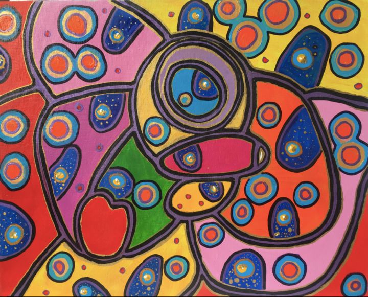 Pintura intitulada "CURVES" por Veera Zukova, Obras de arte originais, Acrílico