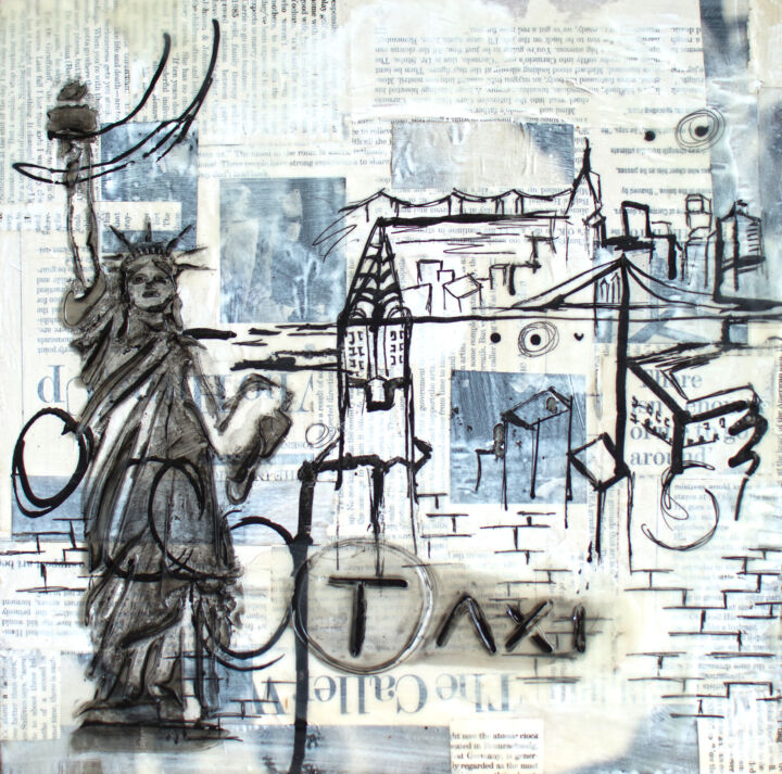 New York Moments 绘画, 12x12 in