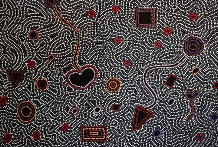 Painting titled "Le Coeur, la Fantas…" by Jomara Hamzo, Original Artwork, Acrylic