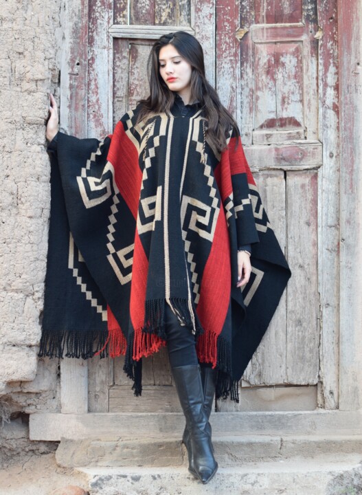 PONCHO INCA A180 纺织艺术, 78.7x74.8 in