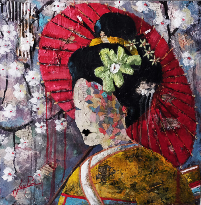 SERIE GEISHA 00029 绘画, 19.7x19.7 in