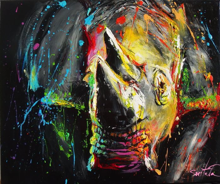 Rhino 绘画, 19.7x23.6 in
