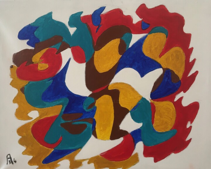 La danse des oiseaux 绘画, 15.8x19.7 in